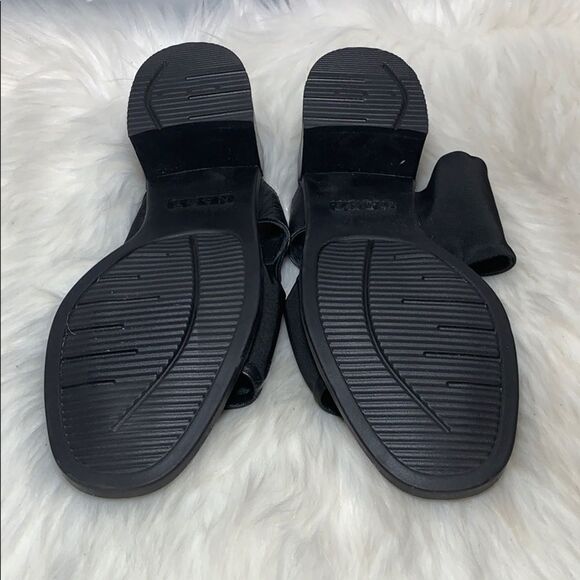 Naot Black Fabric Chunk Heel Sandals Size 38/7 - Picture 6 of 6
